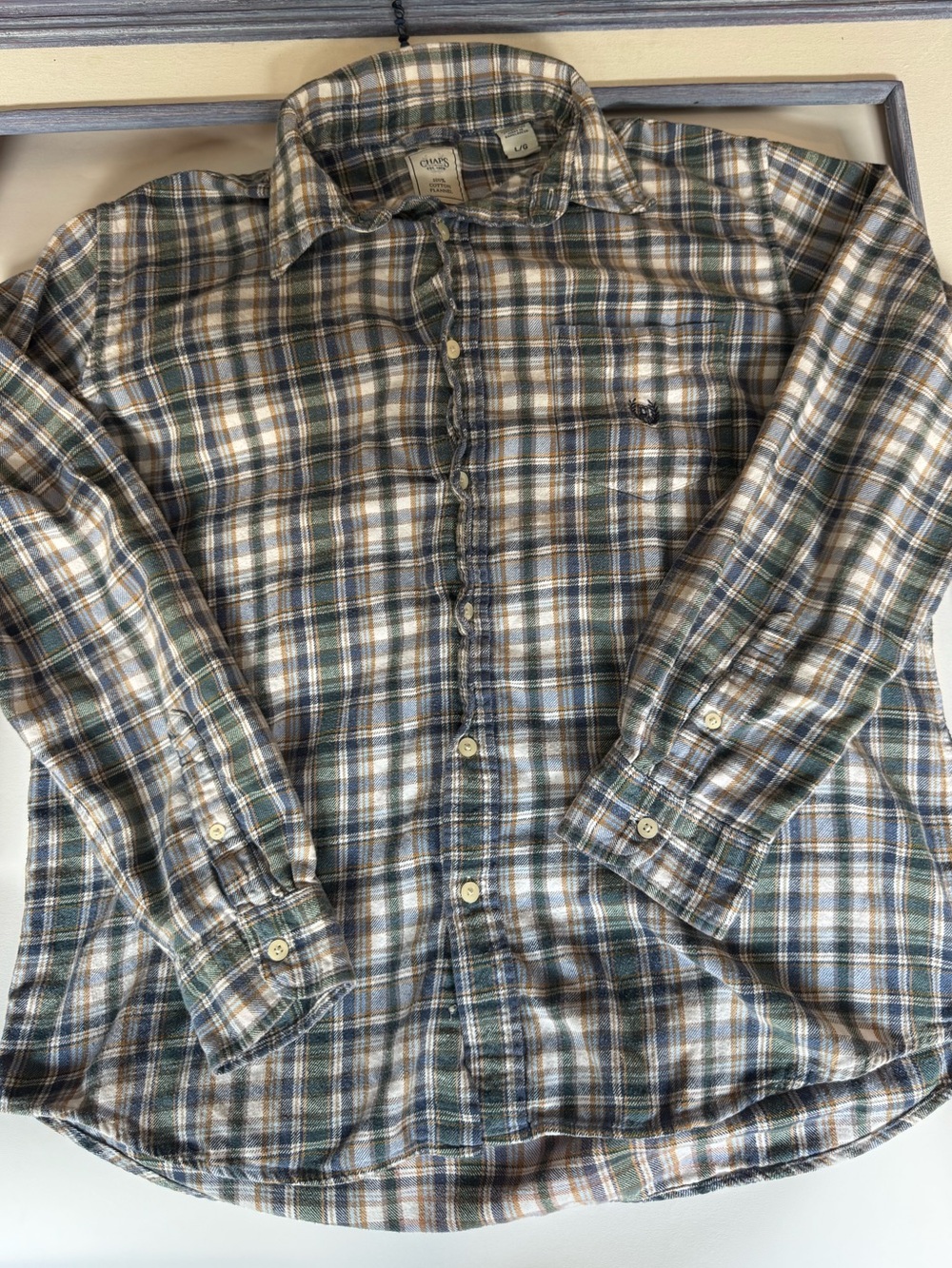 Chaps Flannel Green, Blue and Beige- 100% cotton